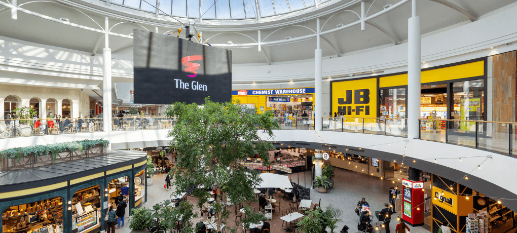 The redeveloped Glen Shopping Centre in Glen Waverley, south-east Melbourne, Victoria.
