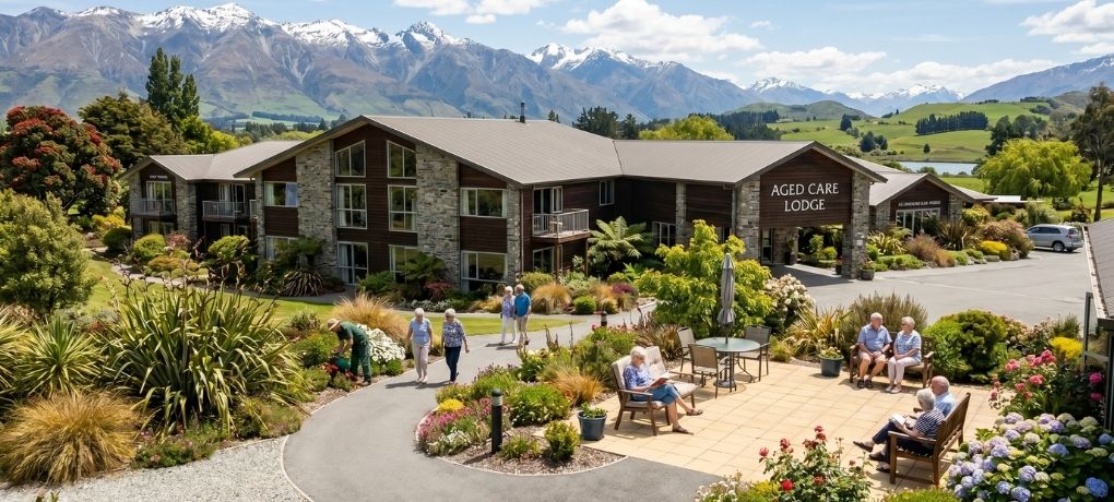 The Aspiring Enliven Care Centre aged care facility in Wanaka, Otago, New Zealand.