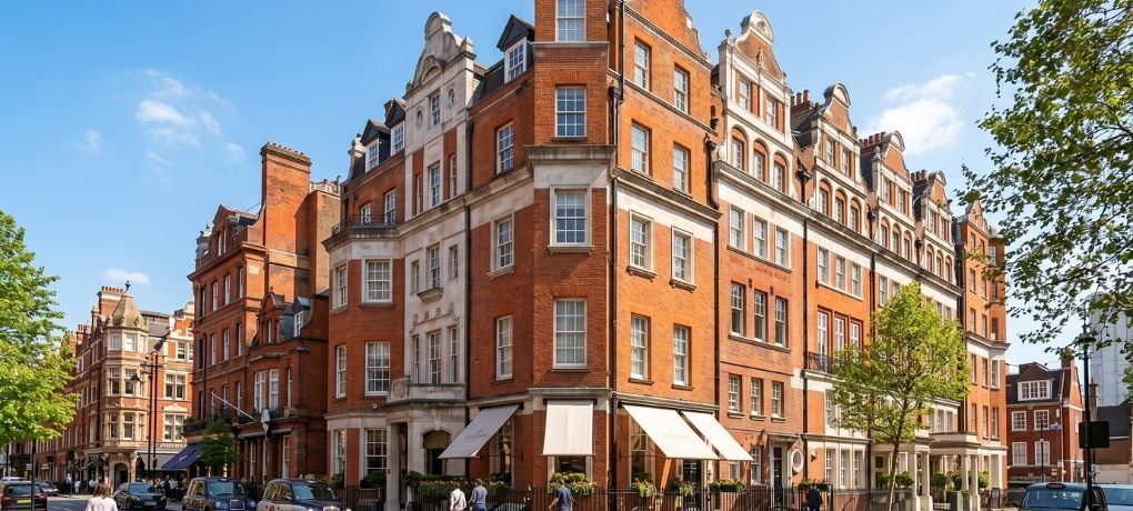 The 82 Mount Street luxury apartment building in Mayfair, central London.
