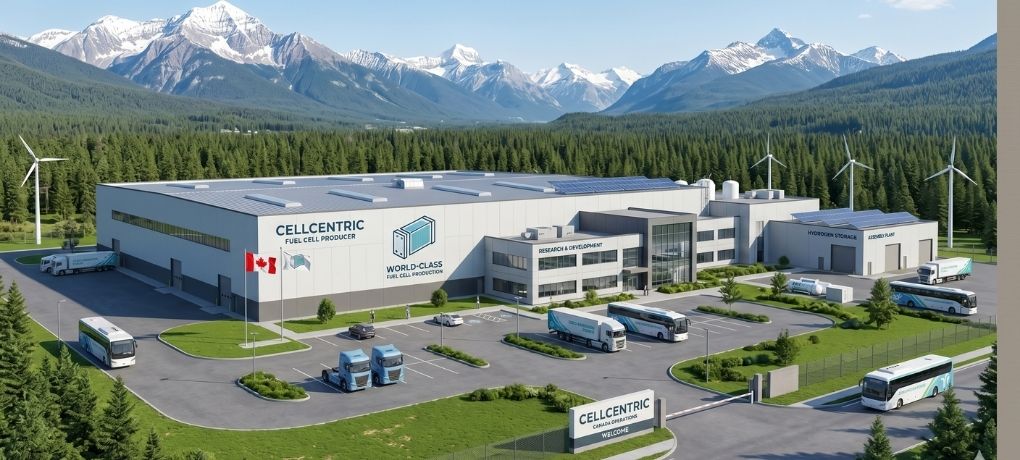 The Cellcentric fuel cell manufacturing and production plant in Burnaby, British Columbia, Canada.