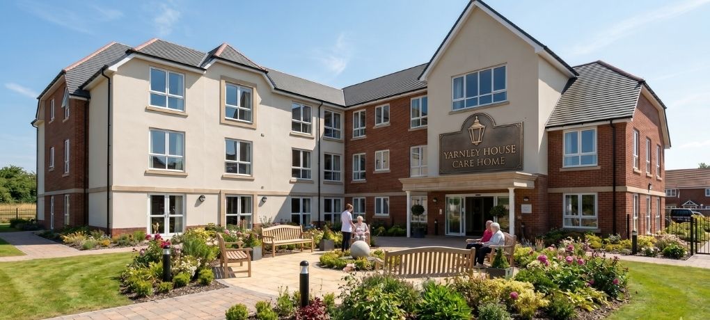 The new Yarnley House Care Home building set within the New Forest National Park near Ringwood.