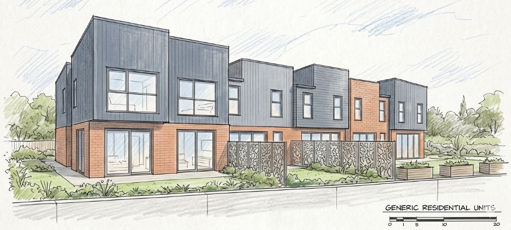 The Oneoneroa townhouse development in Auckland, New Zealand.
