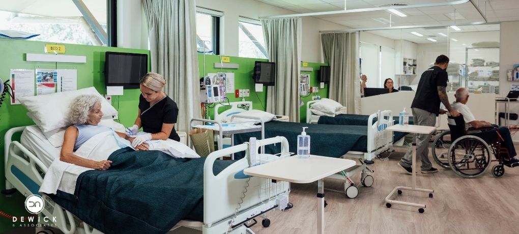 St Peter's Hospital in Chertsey, Surrey, United Kingdom — the location of the May Ward acute medical refurbishment.
