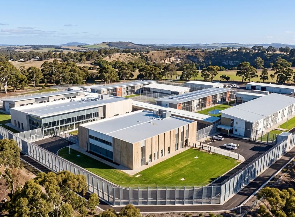 Mount Gambier Prison redevelopment in South Australia, where Dewick & Associates delivered Building Handover and Mechanical, Electrical, Hydraulic, Communications and Fire Services Operations & Maintenance Manuals.