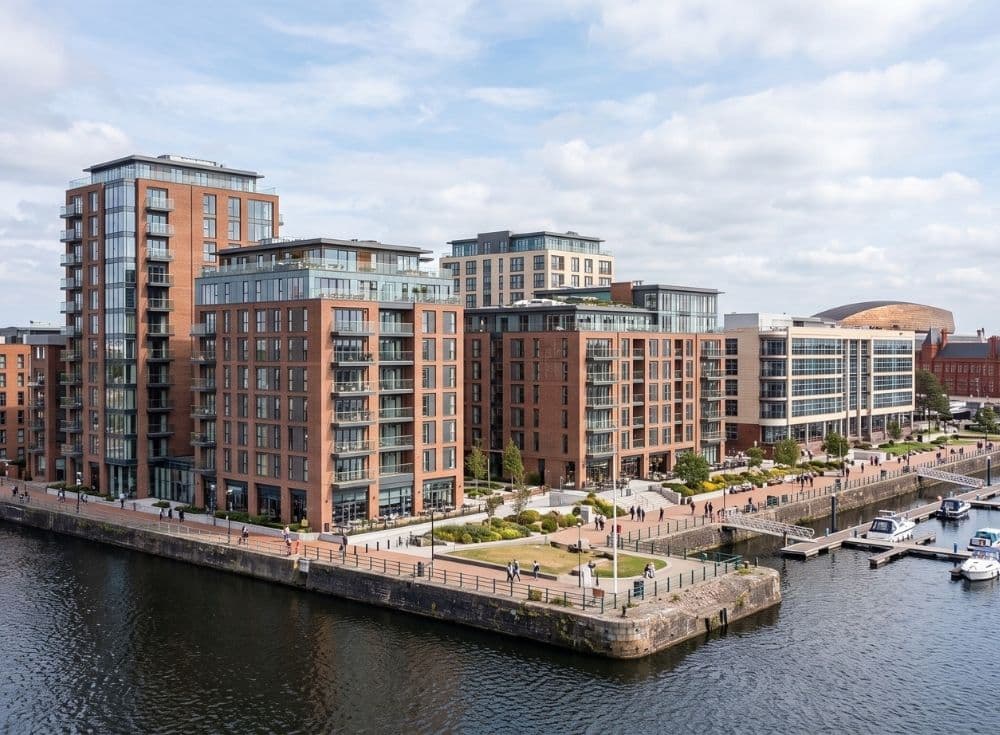 Scott Harbour Build to Rent development in Cardiff Bay where Dewick & Associates delivered Building Handover Manuals, Mechanical & Electrical O&M Manuals, Apartment User Guides, TM31 Logbook and Health & Safety File.