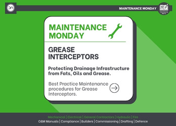 Grease interceptors protecting commercial drainage infrastructure from fats, oils and grease