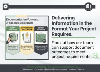 Learn how Dewick & Associates delivers O&M Manuals and construction documentation in client-specific, government, digital and cloud-based formats across Australia, New Zealand, Canada and the UK.