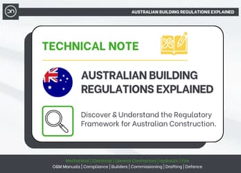 Construction project manager reviewing Australian Building Regulations and National Construction Code (NCC) compliance plans.