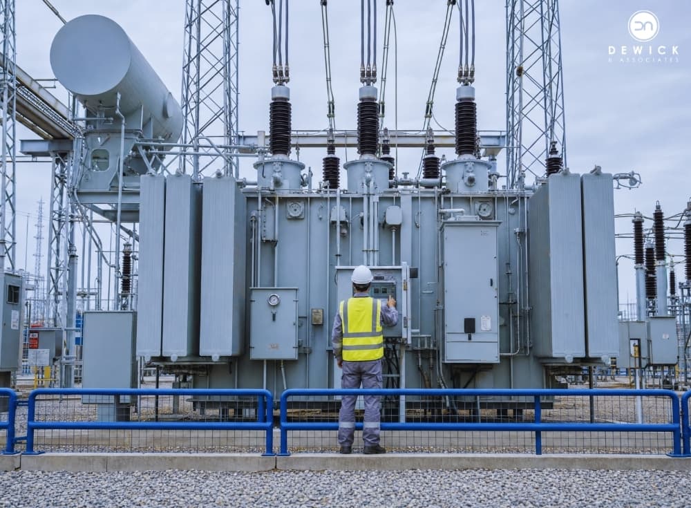 Example of a national grid substation. D&A provided O&M manuals for the infrastructure projects.