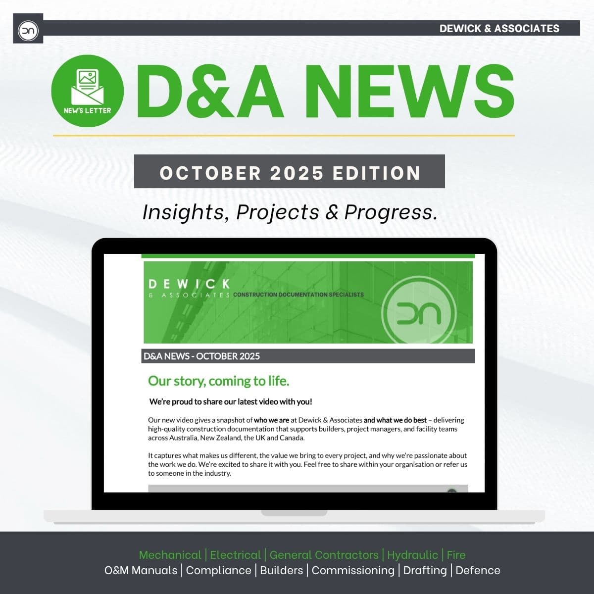 Dewick: D&A News. Insights, Projects & Progress